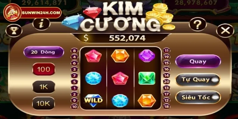 Kim Cương là mini game ăn khách tại cổng game Sunwin